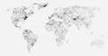 Network Plexus Connection Net On World Map