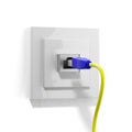Network plug with cable Royalty Free Stock Photo