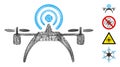 Network Radio Source Drone Vector Mesh Royalty Free Stock Photo
