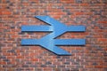 Network Rail Symbol at Guildford Station in Surrey, UK Royalty Free Stock Photo