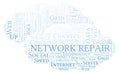 Network Repair word cloud. Royalty Free Stock Photo