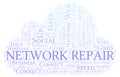 Network Repair word cloud. Royalty Free Stock Photo