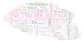Network Repair word cloud. Royalty Free Stock Photo