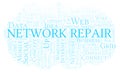 Network Repair word cloud. Royalty Free Stock Photo
