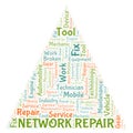 Network Repair word cloud Royalty Free Stock Photo