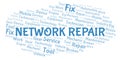Network Repair word cloud Royalty Free Stock Photo