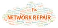 Network Repair word cloud Royalty Free Stock Photo