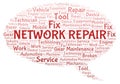 Network Repair word cloud Royalty Free Stock Photo