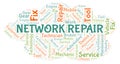 Network Repair word cloud Royalty Free Stock Photo