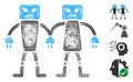 Network Robot Friends Vector Mesh