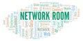 Network Room word cloud. Royalty Free Stock Photo
