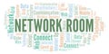 Network Room word cloud. Royalty Free Stock Photo
