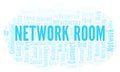 Network Room word cloud. Royalty Free Stock Photo