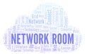 Network Room word cloud. Royalty Free Stock Photo