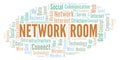 Network Room word cloud. Royalty Free Stock Photo