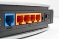 Network Router Ports Close up Royalty Free Stock Photo