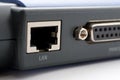 Network Router Ports Close up Royalty Free Stock Photo