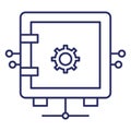 Network safe locker, network safe vault Vector Icon which can easily modify or edit