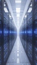 Network security Computer racks in a high tech data center Royalty Free Stock Photo