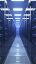 Network security Computer racks in a high tech data center Royalty Free Stock Photo