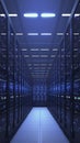 Network security Computer racks in a high tech data center Royalty Free Stock Photo