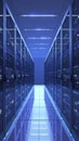 Network security Computer racks in a high tech data center Royalty Free Stock Photo