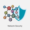 Network security concept illustration. Royalty Free Stock Photo