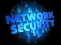 Network Security on Dark Digital Background. Royalty Free Stock Photo