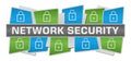 Network Security Green Blue Squares Bottom Top Royalty Free Stock Photo