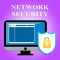 Network Security Represents Global Communications And Computers Royalty Free Stock Photo
