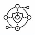 Network Security Shield Icon for Cybersecurity Royalty Free Stock Photo