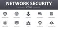 Network security simple concept icons