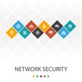 Network security trendy UI template Royalty Free Stock Photo