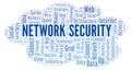 Network Security word cloud. Royalty Free Stock Photo