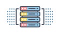 Network Server Array Icon, Secure Data Infrastructure, vector design Generative AI Royalty Free Stock Photo