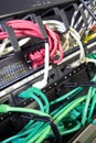 Network server cable management Royalty Free Stock Photo
