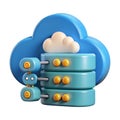 Network server, cloud storage, database backup icon. Remote server service, hosting datacenter, compute and connection Royalty Free Stock Photo