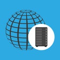 Network server concept globe world Royalty Free Stock Photo
