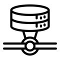 Network server icon, outline style Royalty Free Stock Photo