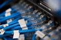 Network server room with computers for digital tv ip Royalty Free Stock Photo