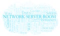 Network Server Room word cloud. Royalty Free Stock Photo