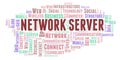 Network Server word cloud. Royalty Free Stock Photo