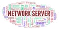 Network Server word cloud. Royalty Free Stock Photo