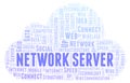 Network Server word cloud. Royalty Free Stock Photo