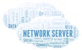 Network Server word cloud. Royalty Free Stock Photo