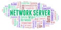 Network Server word cloud. Royalty Free Stock Photo