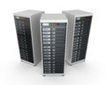 Network servers in data center Royalty Free Stock Photo