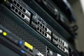 Network servers in data room . Royalty Free Stock Photo
