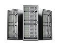 Network servers isolated on white background. 3D illustration Royalty Free Stock Photo