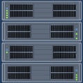 Network servers rack Royalty Free Stock Photo